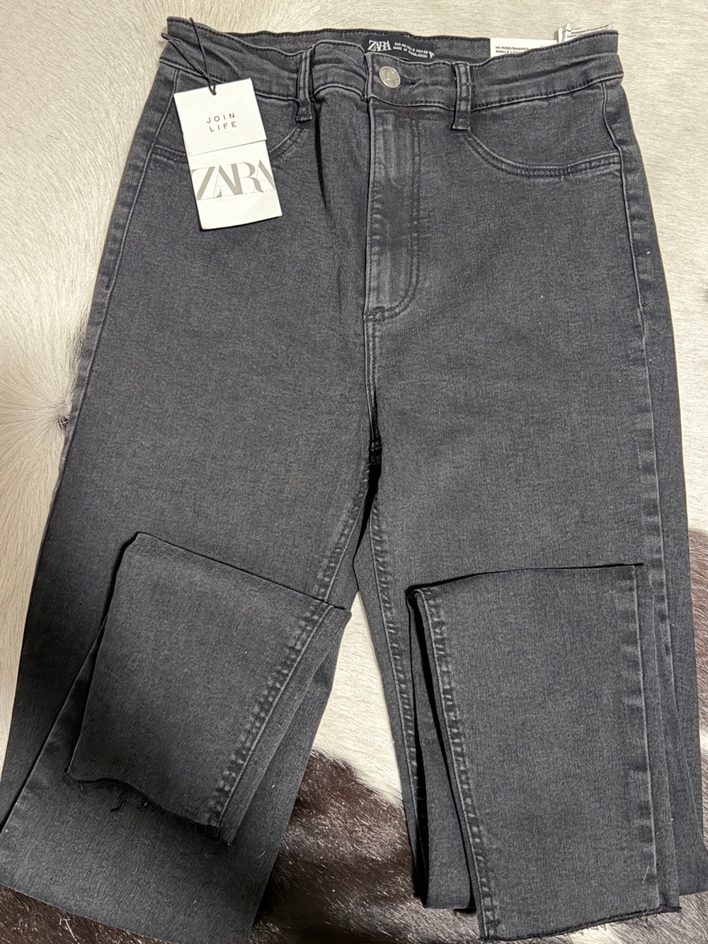 ZARA Charcoal Ankle Jeans